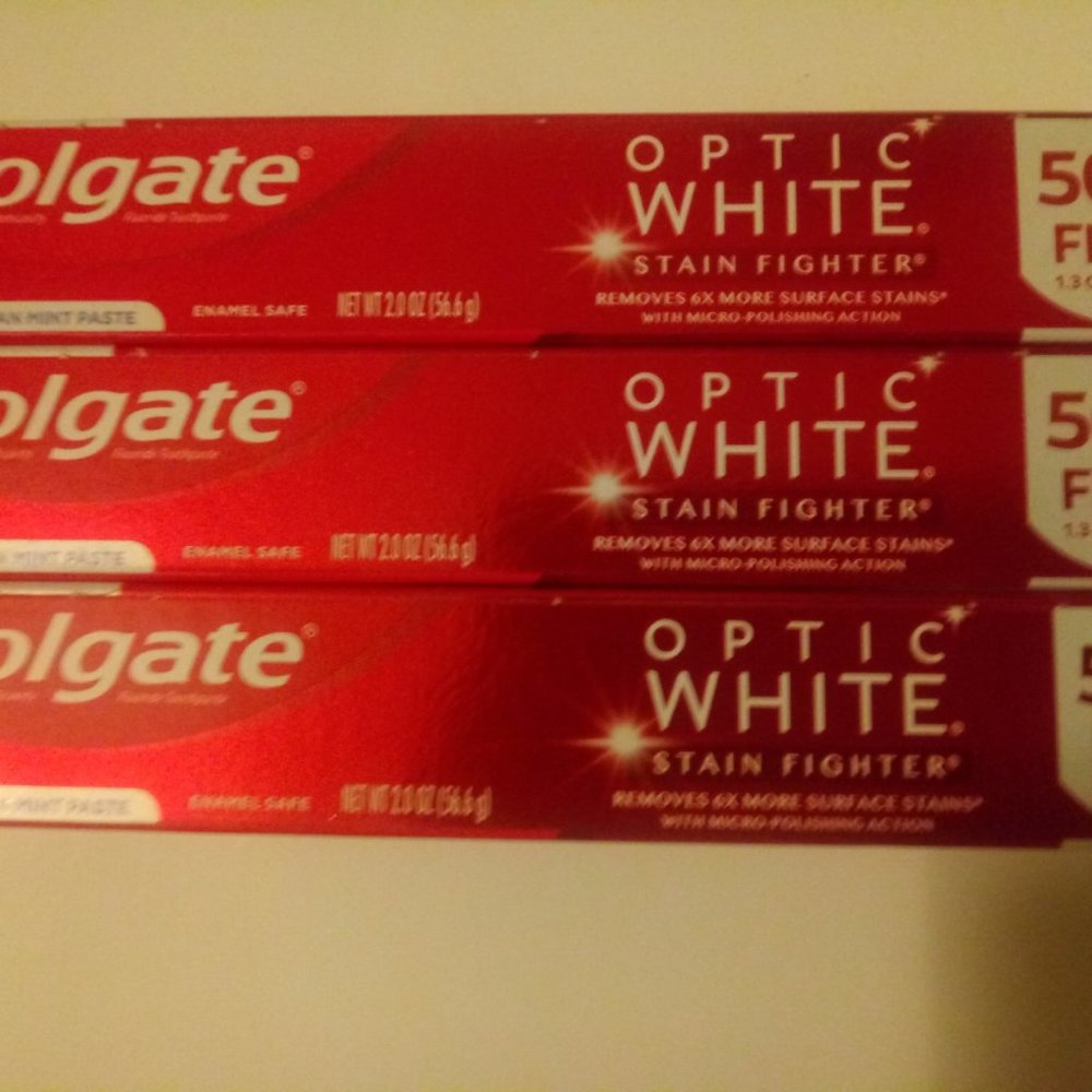 Colgate Optic Toothpaste 3 tubes!